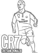 CR7 Cristiano Ronaldo coloring sheet pages