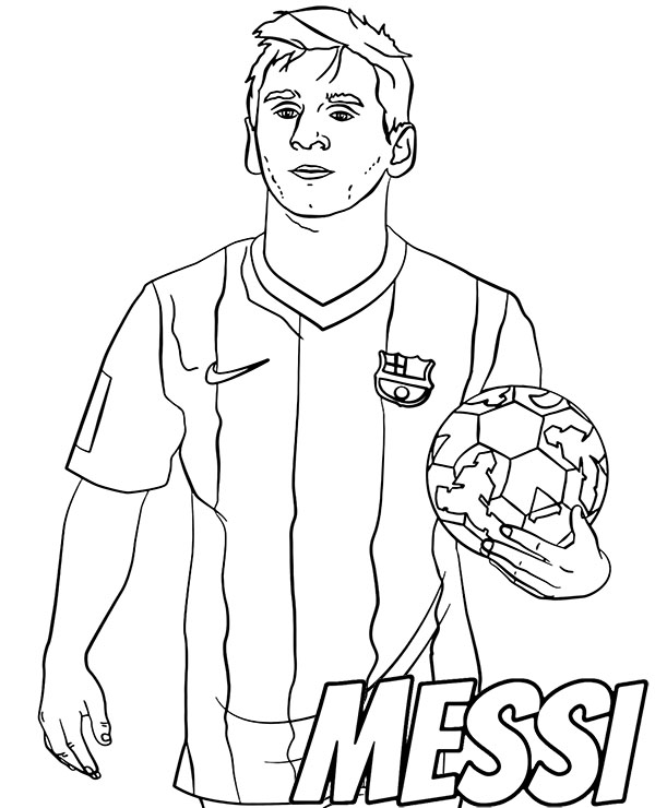 Lionel Messi coloring page picture football