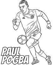 Paul Pogba picture for coloring page