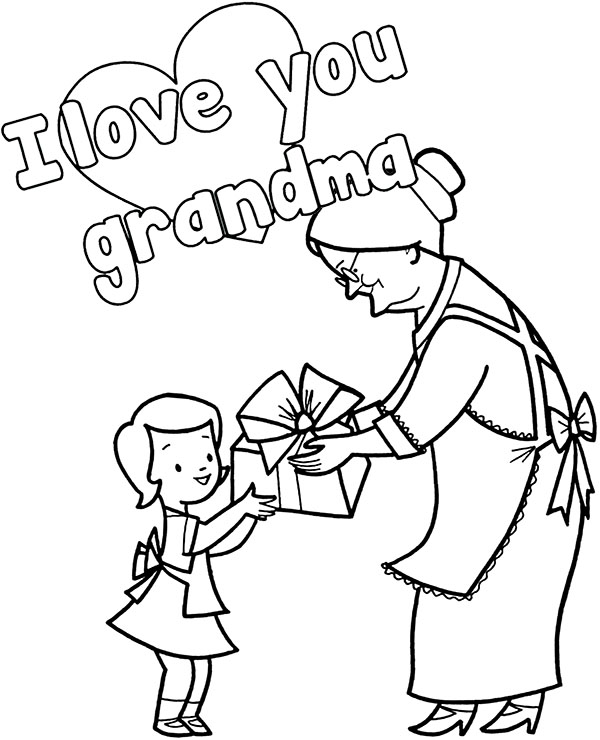 I love you grandma printable card