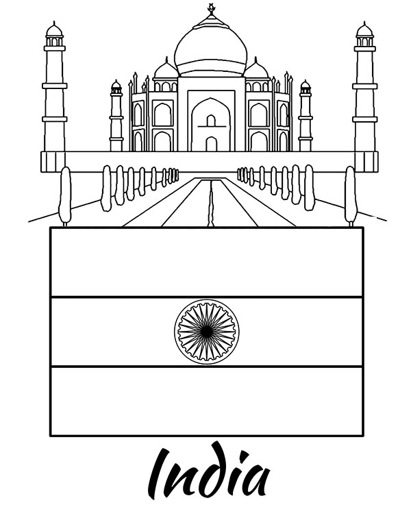 india flag coloring pages