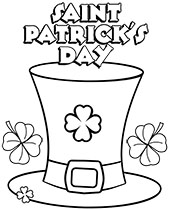 Greeting card for St Patrick Day coloring page