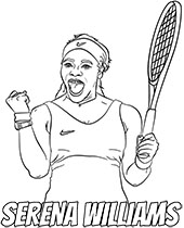 Serena Williams tennis coloring pages