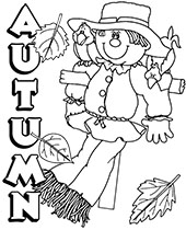 Scarecrow coloring page for a child