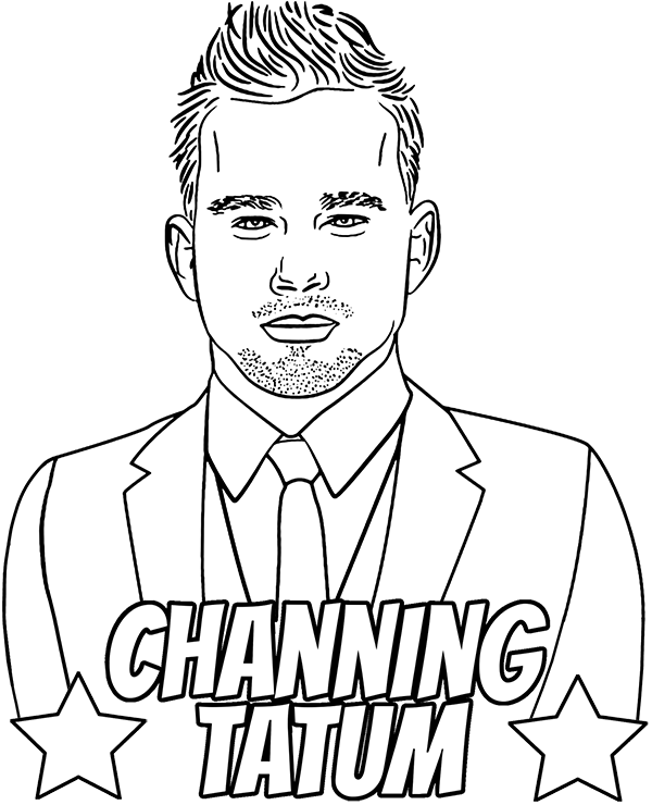 Channing Tatum coloring page actor