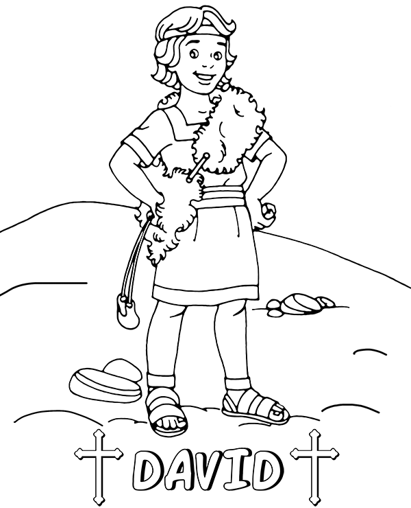 King David coloring page Goliath - Topcoloringpages.net