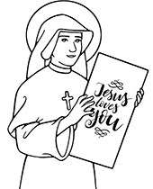 A nun coloring sheet