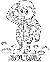 Miniature of soldier coloring page