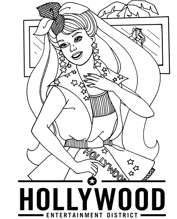 Barbie in Hollywood coloring page