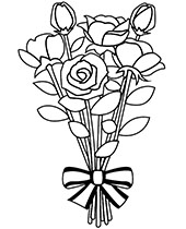 A bouquet of roses to print