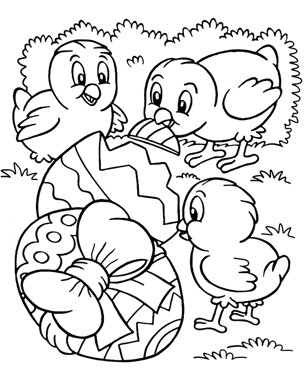 Free Easter coloring sheet for kids