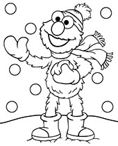 preschool coloring pages for winter