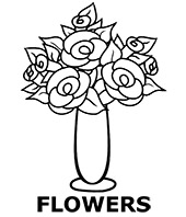 Cover picture of flowers category of coloring pages