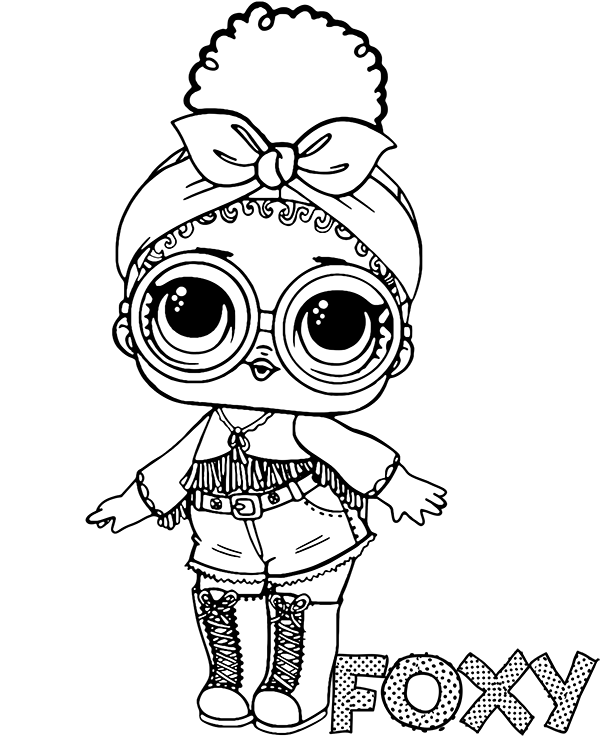 Foxy doll printable LOL Surprise coloring page