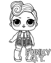 Funky qt coloring sheet for kids