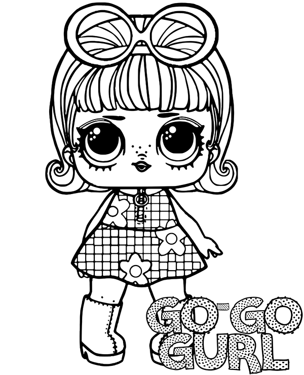 Go-go gurl coloring picture for girls