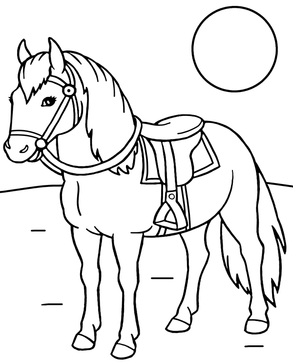 saddle coloring pages