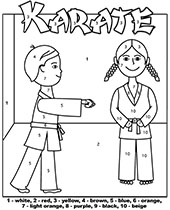 Simple karate coloring page