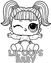 Lil Oops baby to color