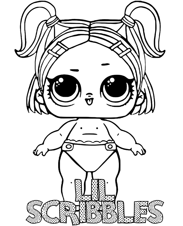 Lil Scribbles coloring page for girls