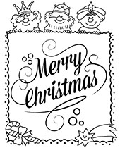 Merry Christmas coloring sheet to print