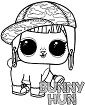 Bunny Hun big coloring page