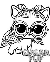 Sugar Pup with name coloring page