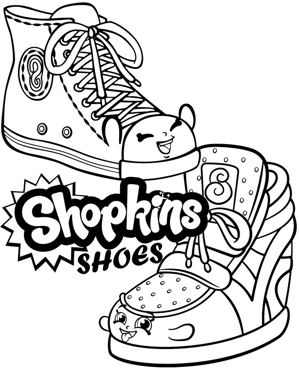 Shopkins shoes coloring pages to print