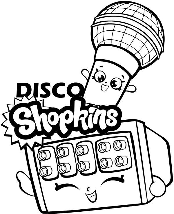 Shopkins disco items to color