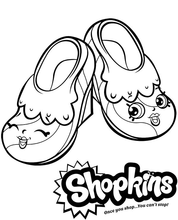 Fairy shoes coloring page Shopkins item