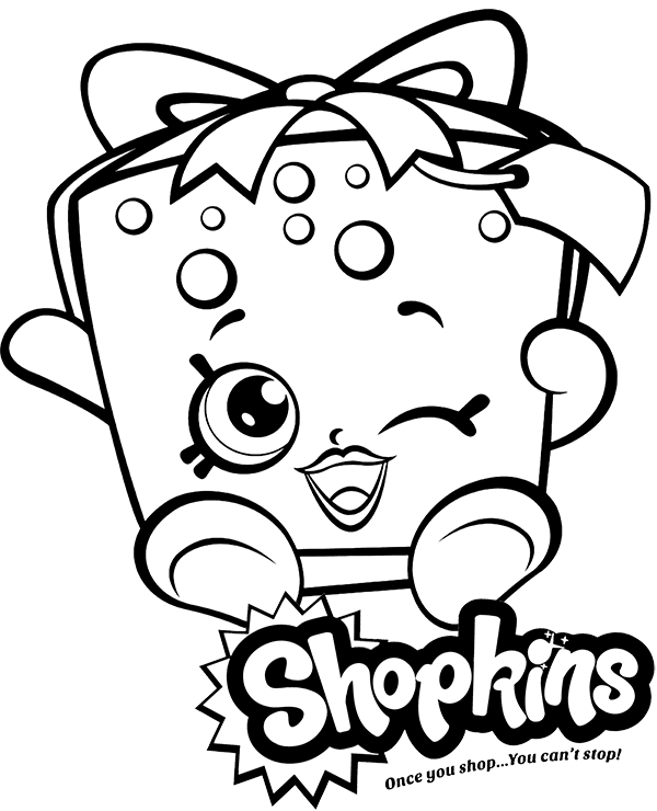 Shopkins party gift coloring page