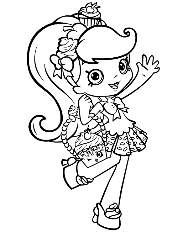 Free Shopkins coloring page Pam Cake