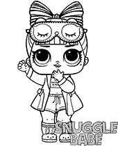 Snuggle Babe coloring page for a girl