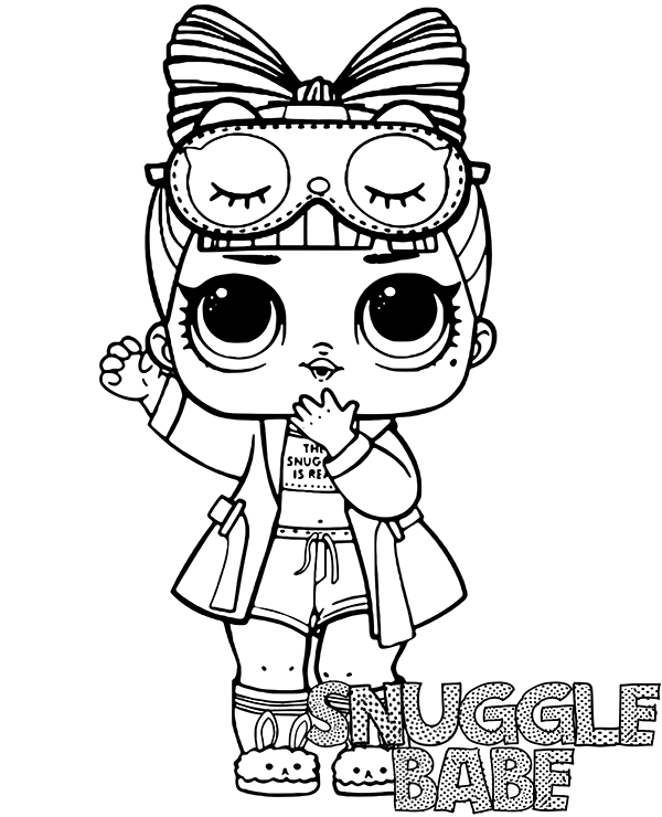 Printable Snuggle babe doll coloring page LOL Surprise