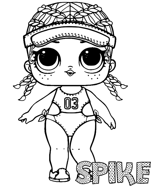 Spike doll LOL Surprise coloring sheet