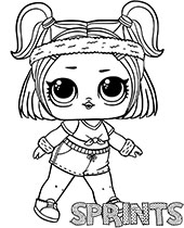 Sprints doll coloring picture for girls