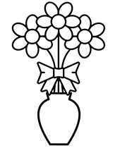 simple flower coloring pages