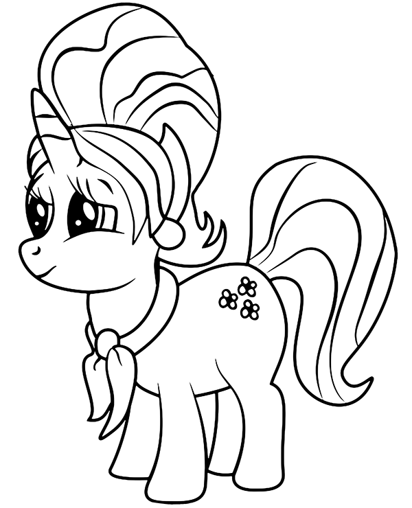 Printable My Little pony picture to color