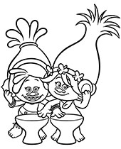 Two Trolls characters from Trolls movie