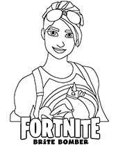 Brite Bomber skin coloring page