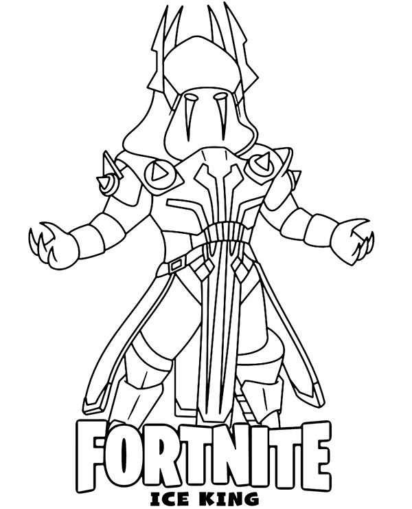 Fortnite coloring page Ice King