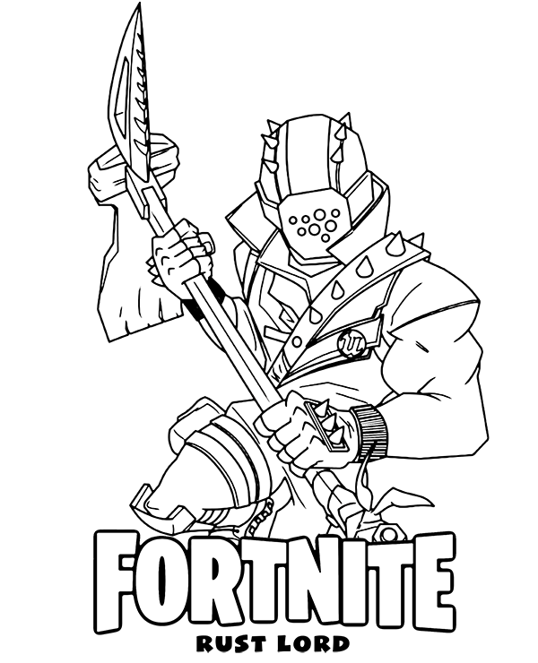 Fortnite coloring page Rust Lord