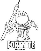 Spaceman coloring page Fortnite astronaut