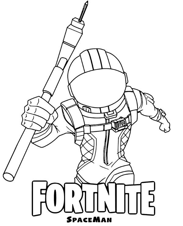 Spaceman coloring page Fortnite to print