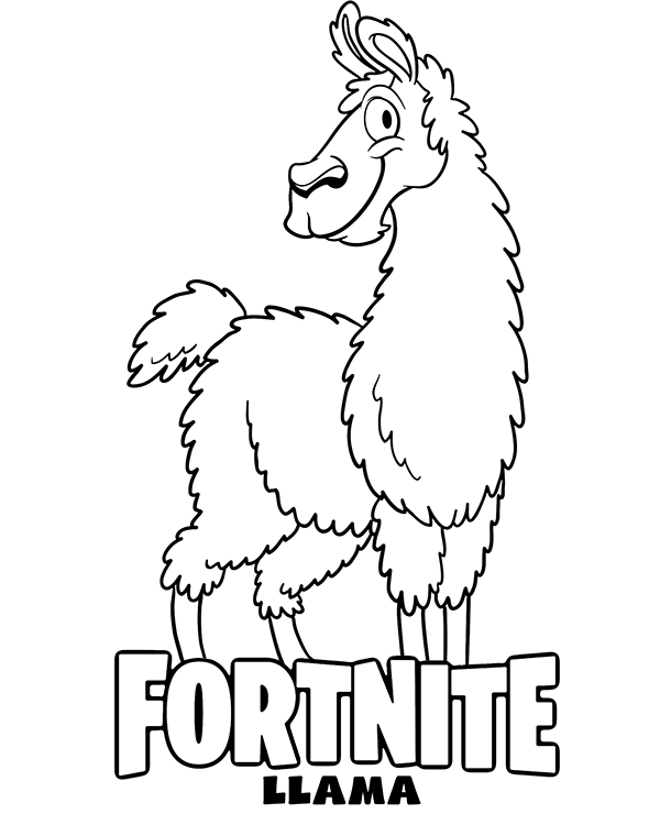 Fortnite Battle Royale Llama Coloring Page