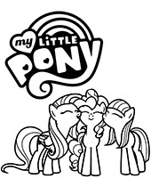MLP logo and ponies coloring picture