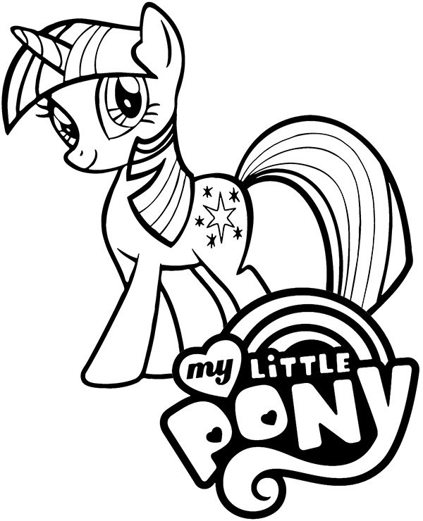My Little Pony and unicorn coloring page