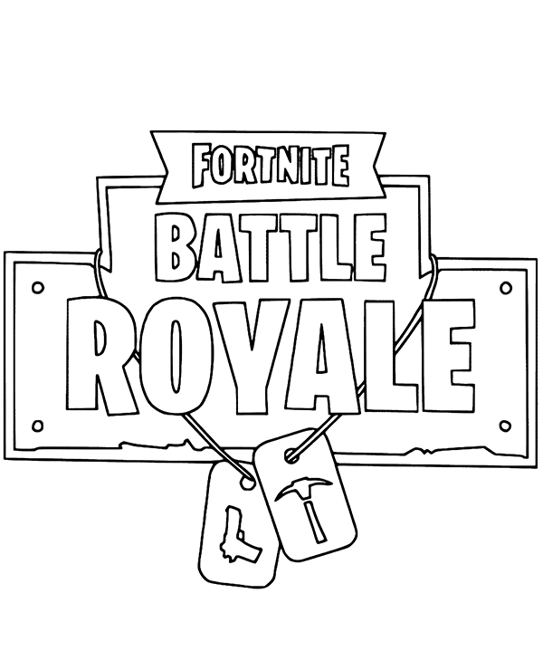 Oryginal Fortnite Battle Royale coloring page
