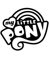 Printable My Little Pony logo to color