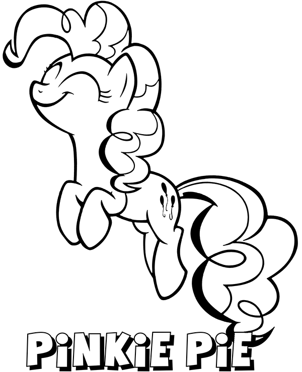 Printable Pinkie Pie pony coloring page